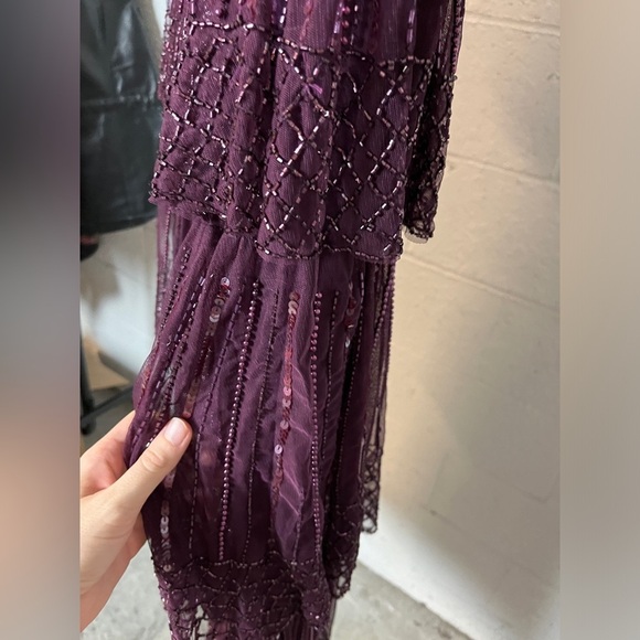 Mac Duggal Purple Long Sleeve Dress - Picture 12 of 15